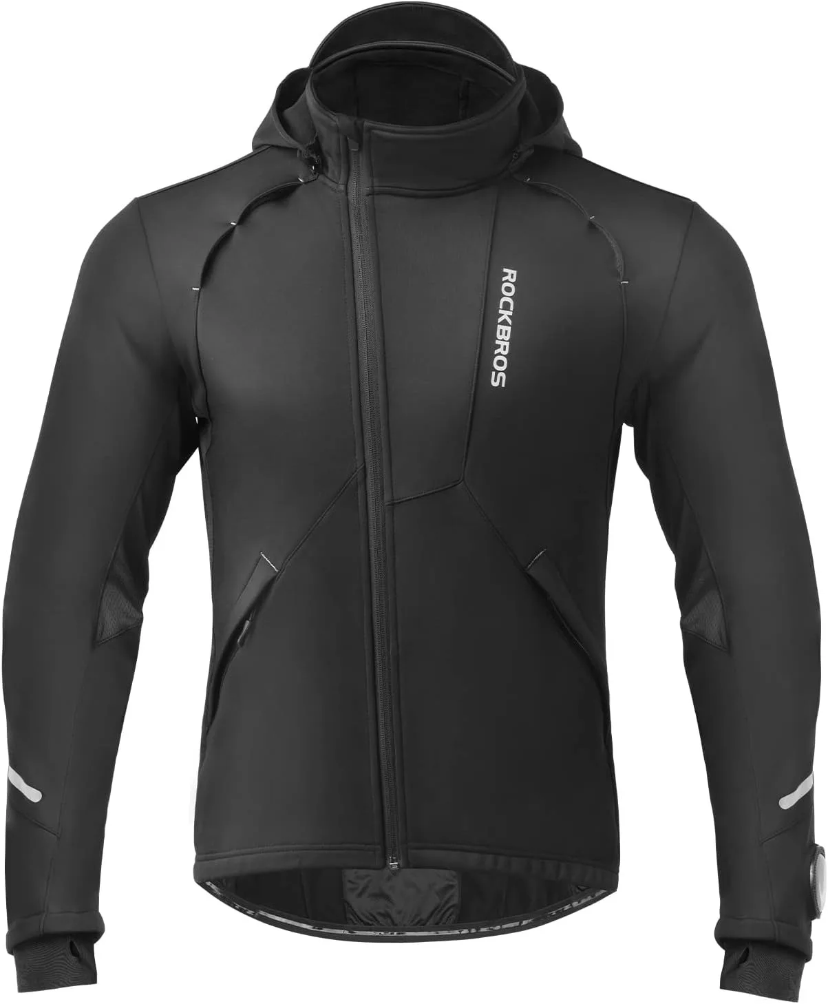 

ROCKBROS Men's cycling jacket, winter warm and windproof cycling clothing, running, hiking, cycling sportswear