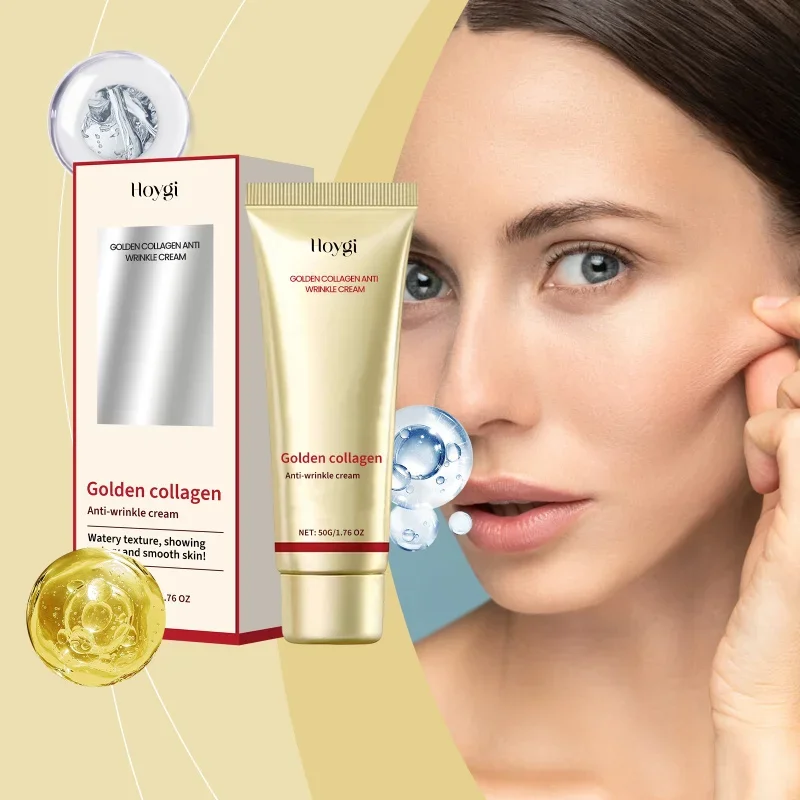 

Gold Collagen Cream Hydrate Moisturize Nourish Firm Skin Energize Skincare Face Cream Daily Care Smooth Radiant Youthful