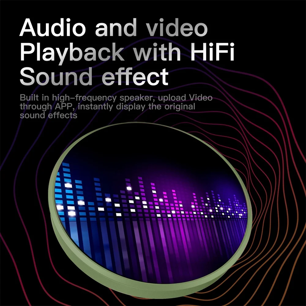 Blue Tooth Elektronisches Abzeichen, Musik- und Videowiedergabe, farbige Lichter, dynamisches Bild, Touchscreen, bidirektionale Übertragungs-Brosche