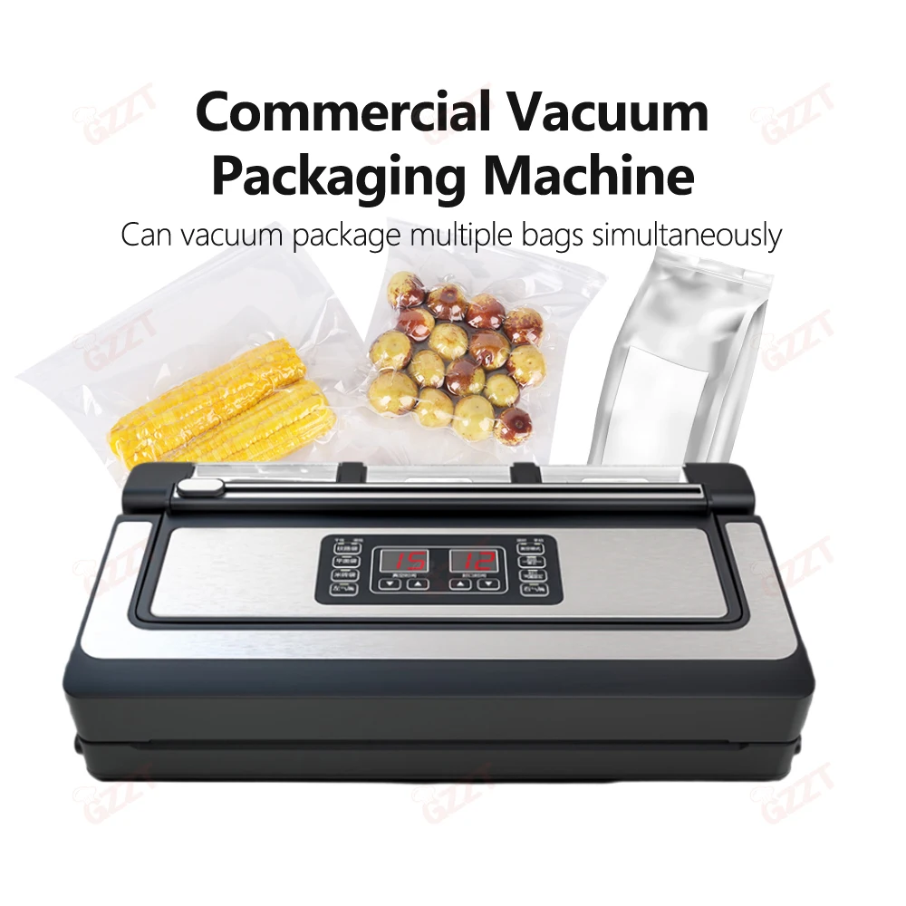 GZZT 42cm Vacuum Sealer Machine Vacuum Packaging Machine with 90KPa Seal for Dry & Wet Function Continuous 24-Hour Operation