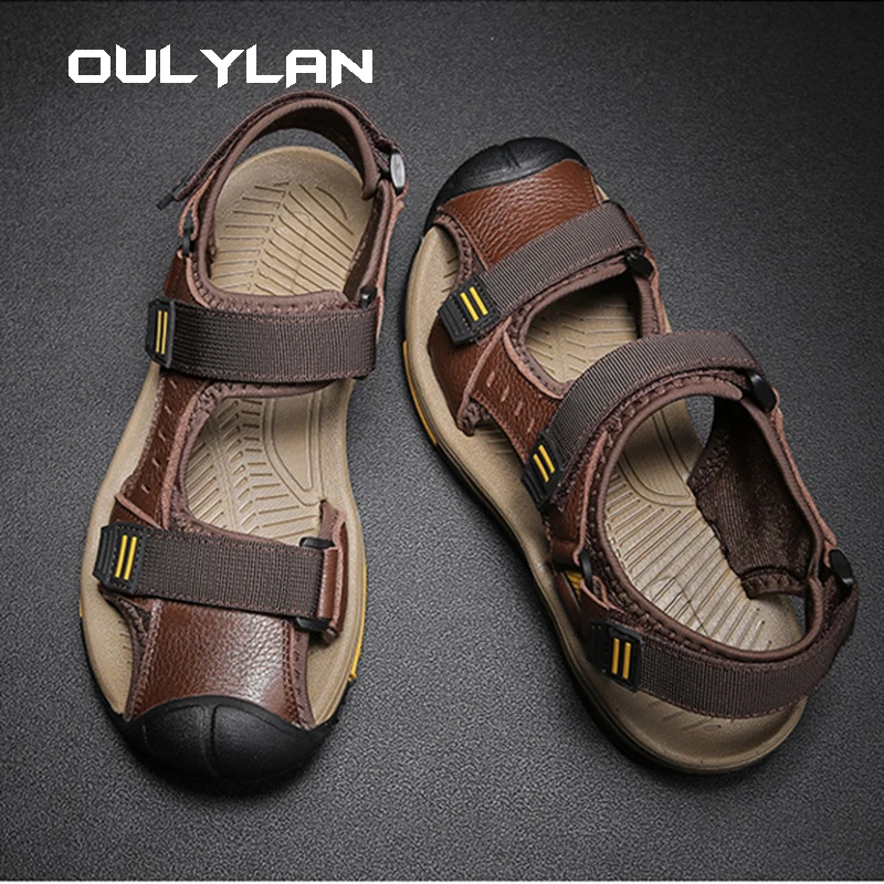 Summer men's breathable sandals Comfortable Baotou Design High quality outdoor beach leisure activity men's shoes Large size