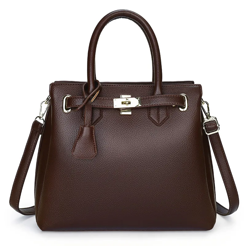 

New Large-capacity Handbag Women's Multi-compartment Design Simple Texture Shoulder Messenger Bag Foreign Commute