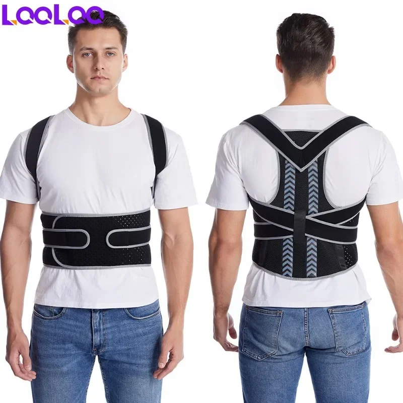 1Pcs Back Brace Posture Corrector for Women and Men, Back Braces for Upper and Lower Back Pain Relief, Adjustable and Fully