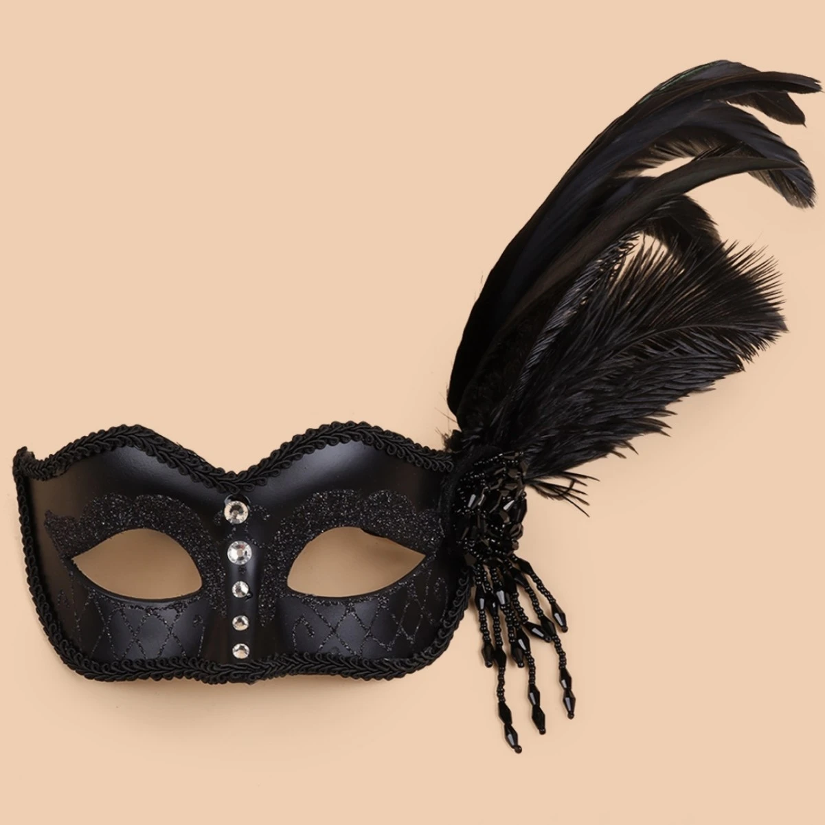 Masque pour les yeux Sexy plume eau diamant gland vénitien mascarade bal Halloween fête déguisement accessoires de déguisement dame masque facial