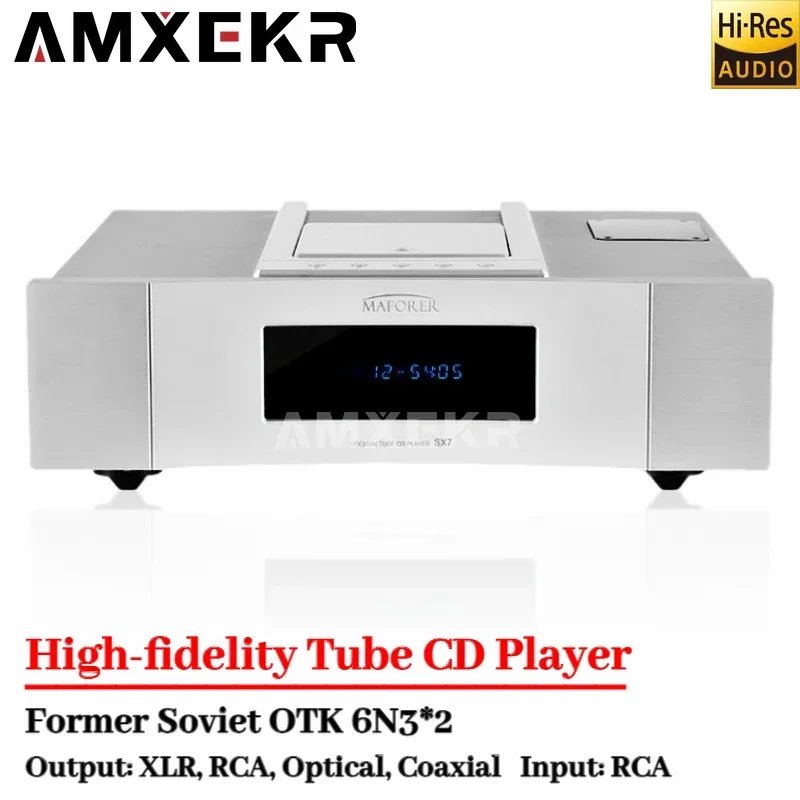 

MAFORER SX7 Tube CD Player Fully Balanced 6N3 Tube High Fidelity Lossless External Bluetooth Remote Control HiFi Home CD Player