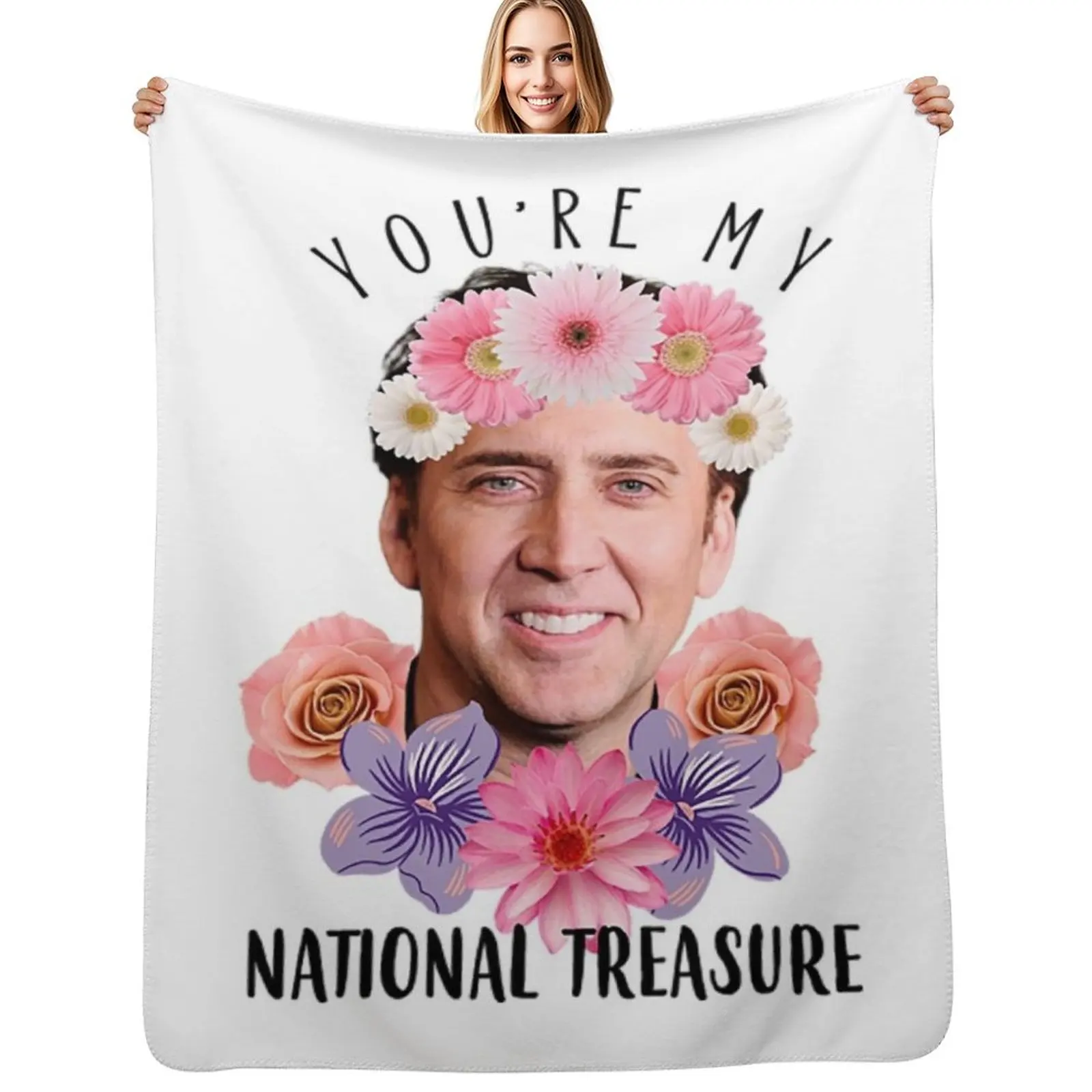

National Treasure T-ShirtNicolas Cage You're My National Treasure Funny Throw Blanket Blankets For Sofas For Baby Blankets