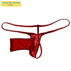 Open penis set men's thongs and g-string cool silk mens underwear low waist sex with naked