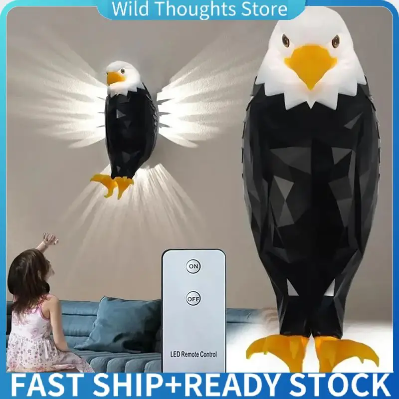 

Bald Eagle Wall Light Night Light Wall Mounted Eagle Lamp For Bedroom, Living Room, Hallway Operated Eagle Light-[Qahk]