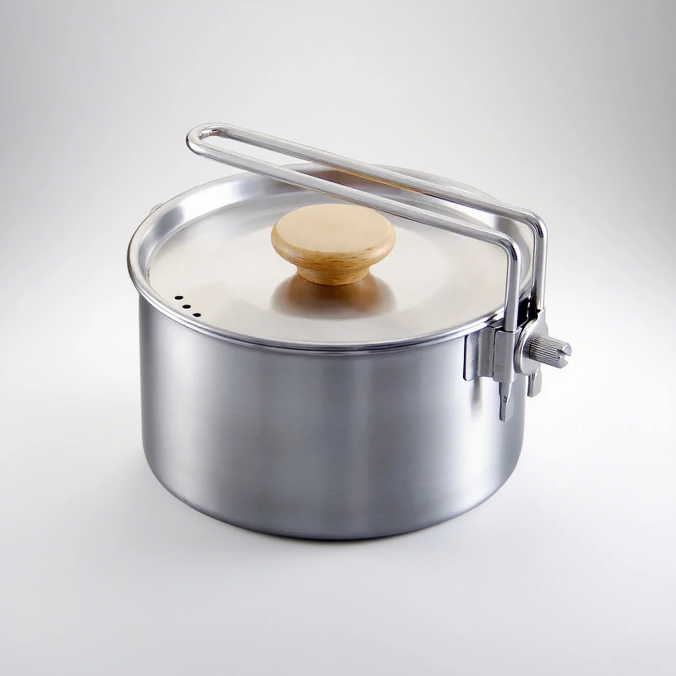 

Кемпинговый чайник из нержавеющей стали, портативный кофейник для чая со складной ручкой, уличный походный пикник, водонагреватель, кухонное оборудование