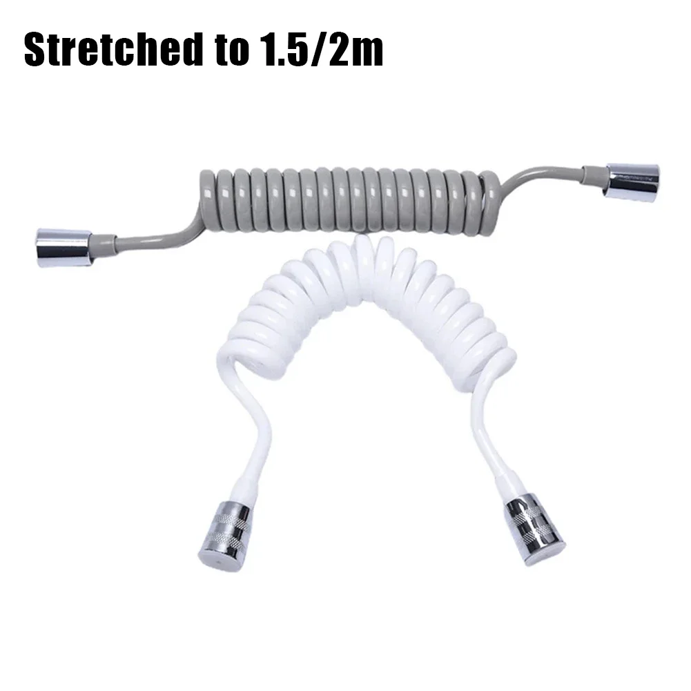 1.5M/2M Telescopic Tube Telephone Line Spring Water Pipe Toilet Bidet Spray Gun Shower Shower Nozzle Hose Water Pipe