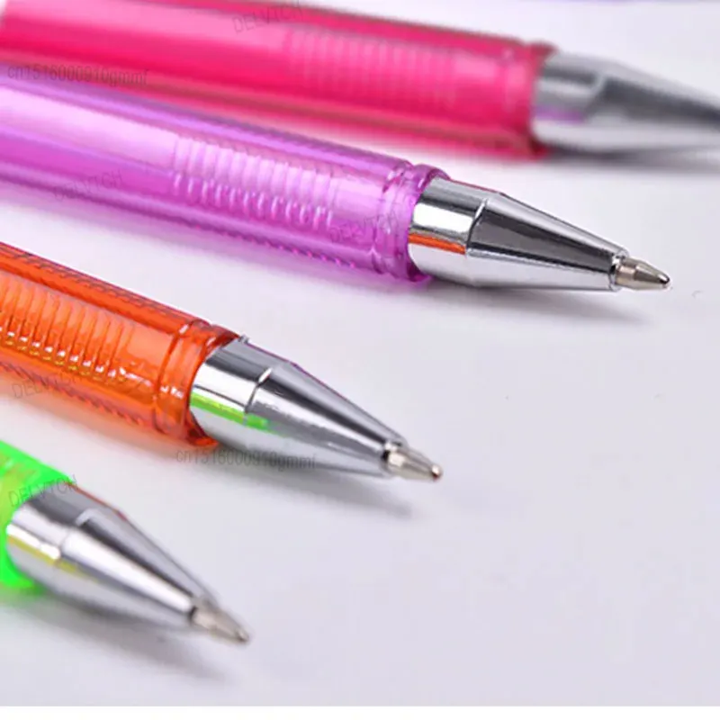 DELVTCH 12Pcs Color Set 1.0mm Tip Ballpoint Pen Office Ball Pen School Student Writing Drawing Stationery Supplies Kids Gifts