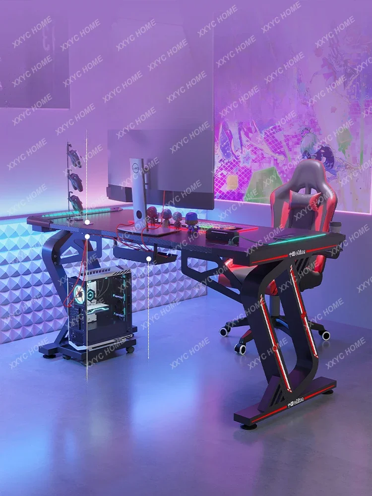 Two-Person Desktop Computer Desk, Home Desk, Mesa Quarto, Simples Casal Game Table, E-Sports Mesa e Chair Set