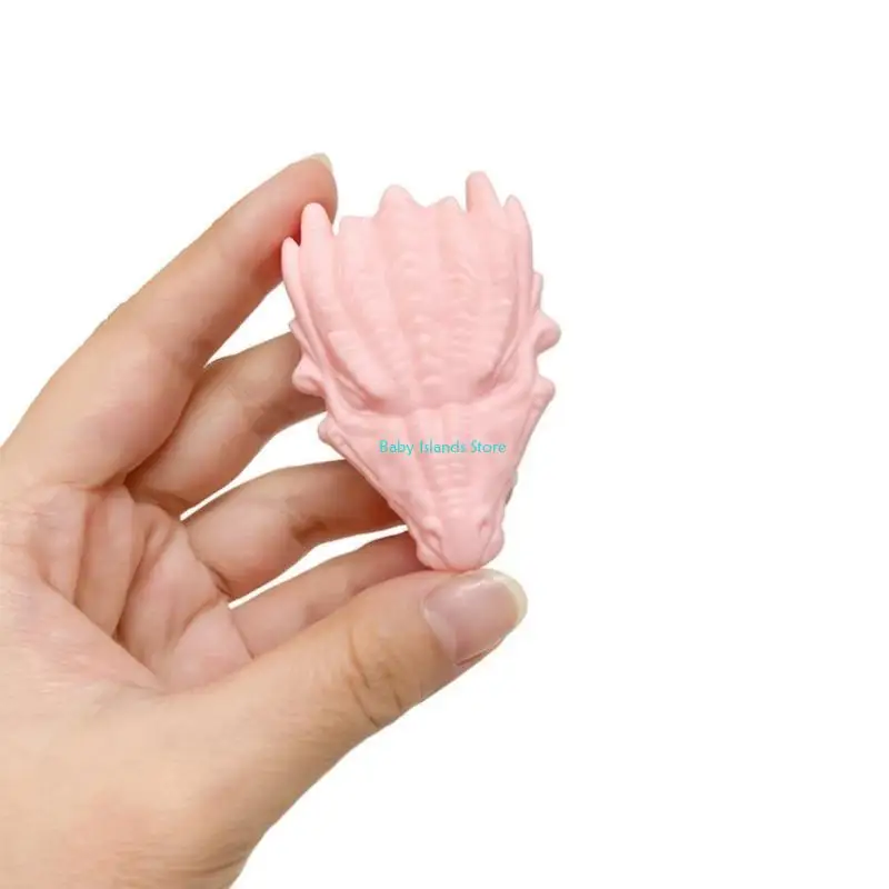 Collana masticabile in silicone K92D per dentizione del bambino lenitivo per bambini per bambini Dragon Drago Teether