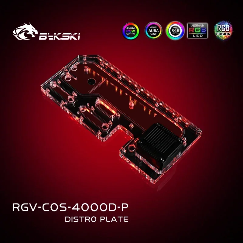 

Bykski RGV-COS-4000D-P Distro Plate for CORSAIR 4000D Computer Case for CPU/GPU Water Cooling Block Support DDC Pump