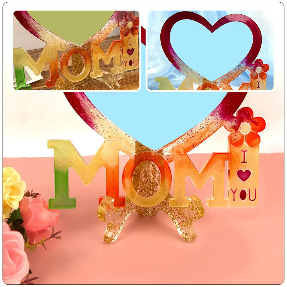 

1Set Mother's Day Photo Frame Mold DIY Craft Adornment Mould Resin Pigments Glitter Sequins Unique Exquisite Home Decor