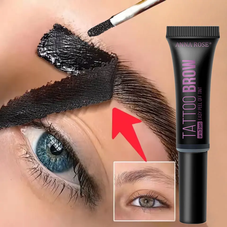 眉毛タトゥー、眉毛塗布用の剥がせる染料、防水眉毛染料、眉毛強化ジェルメイクアップ、美容ツール