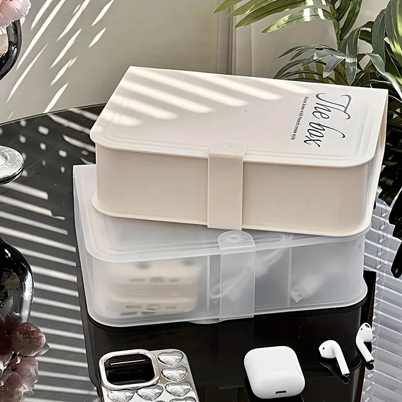 Power Cord Organizer Desktop Cable Management Storage Box for Phone Case Charger Plugs and Data Cables Headphone Storage Box