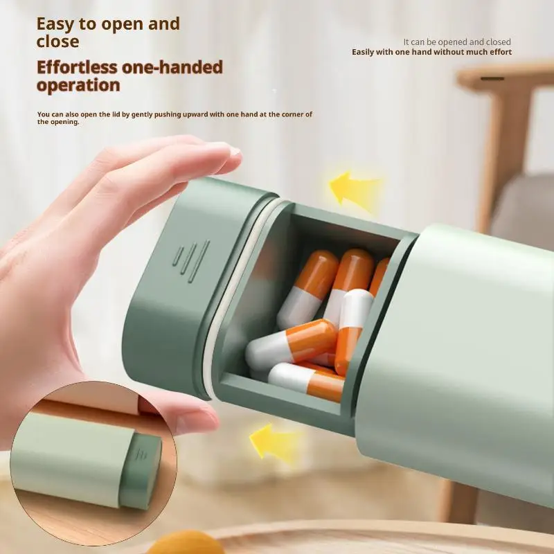 Brandneue Premium-Wochen-Pillendose, tragbarer Aufbewahrungsbehälter mit 7 Fächern für 7 Tage, ideal für Reisen, Medikamente, Vitamine, Fischöle. – Detail 3