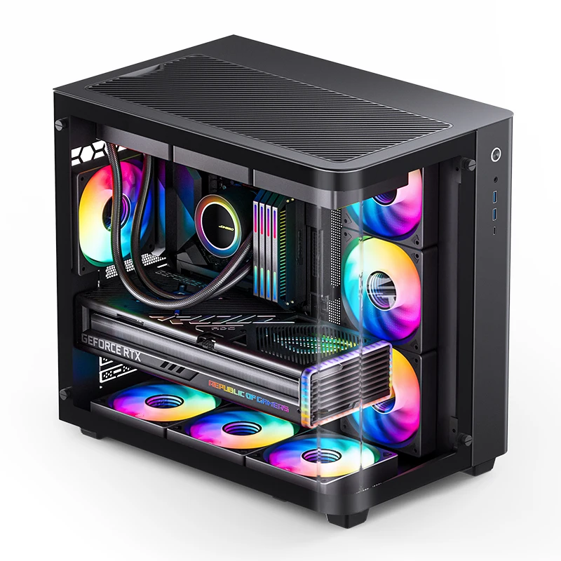 Imagem -05 - Jonsbo-case para pc Gamer Cabinet Desktop Chassis Esports Game Suporte Dual 360 Water Cooler Tk3 Itx M-atx Atx pc