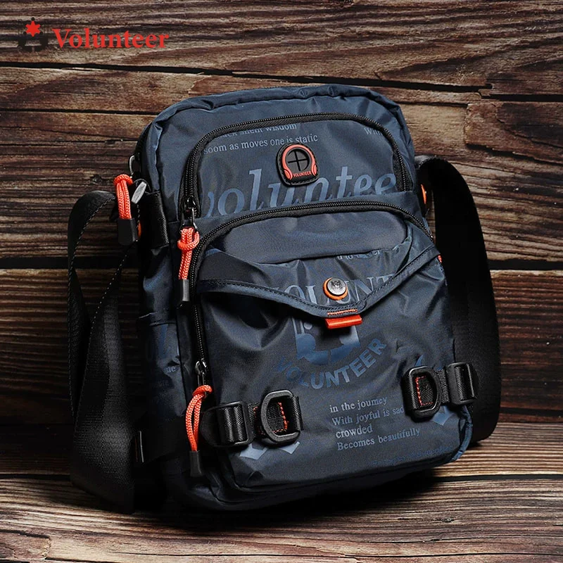 

Volunteer Crossbody Bags for Men 2023 New Fashion Letter Design Waterproof Casual Versatile Travel Laptop Oxford Bags 1518-31A