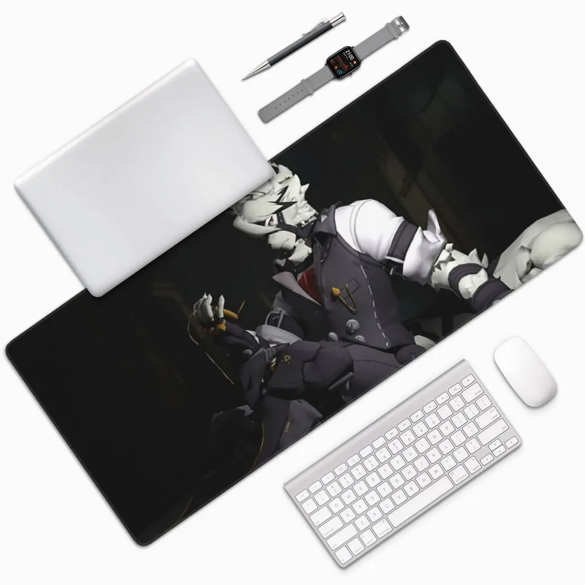 

Zenless Zone Zero Game Von Lycaon Large Mouse Pad Computer Keyboard Mouse Mat PC Laptop Desk Mat Office Accessories Table Mats