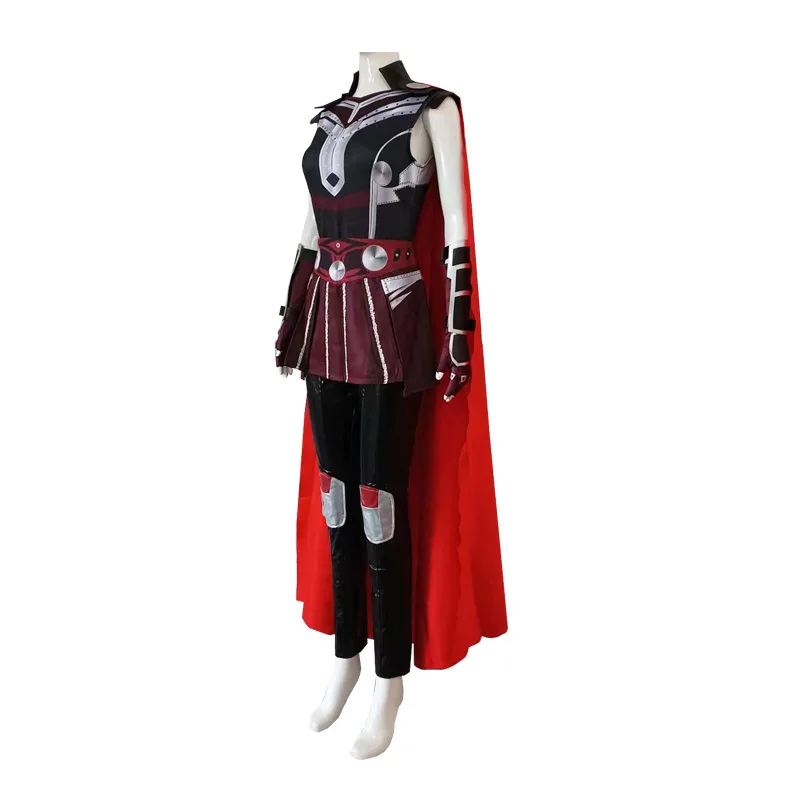 Thor: Costume Cosplay Love and Thunder Top e pantaloni con mantello Halloween Masquerade Carnival Party Outfits for Women