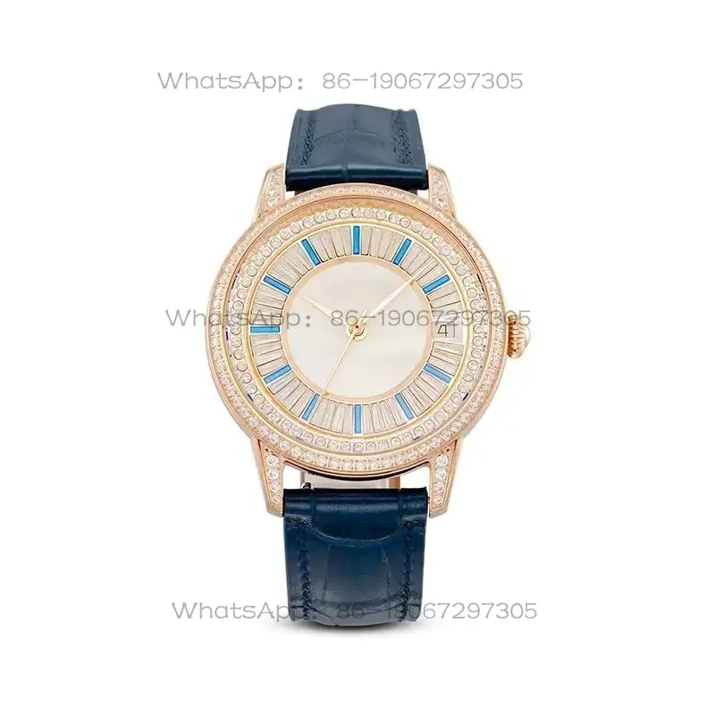 Small round watch women's automatic mechanical watch, fashionable high-end women's waterproof crystal series
