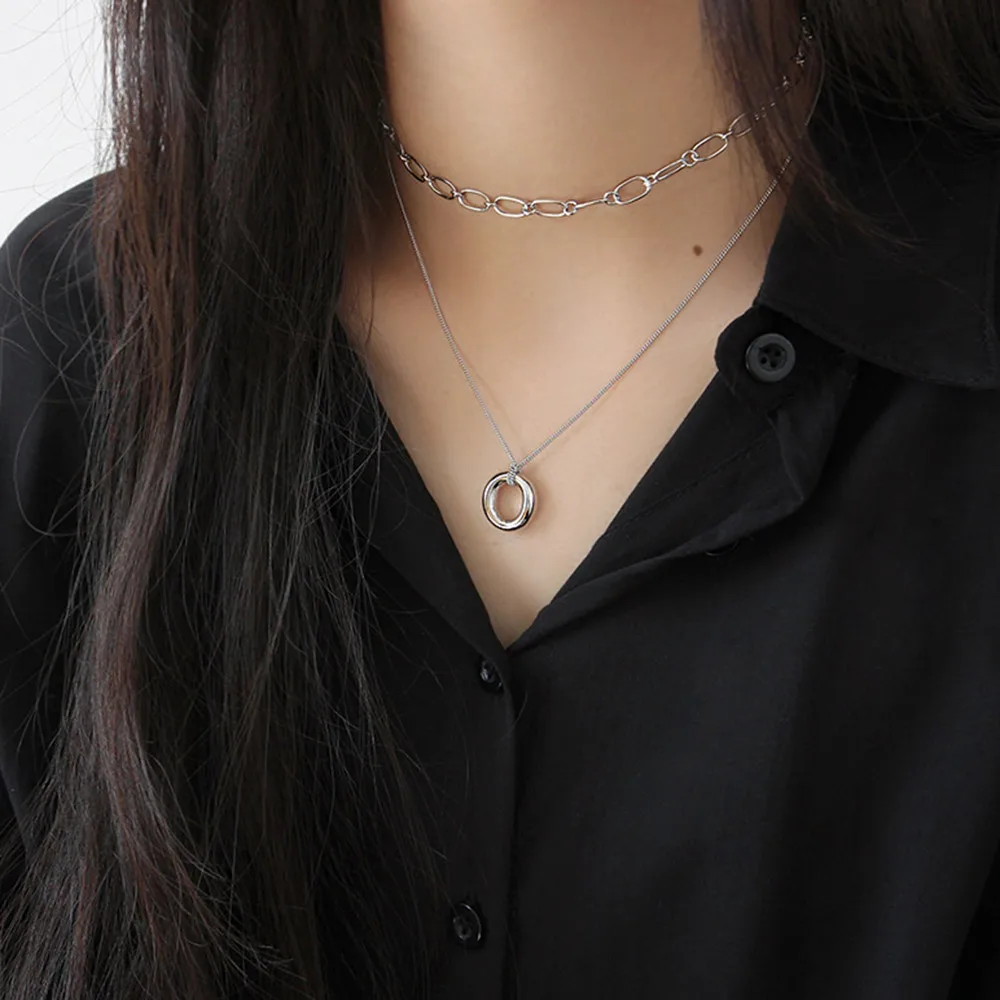 ANDYWEN 925 Sterling Silver Gold Horoscope Chain Necklace Choker Women European Fashion Luxury Jewelry For Rock Punk Wedding