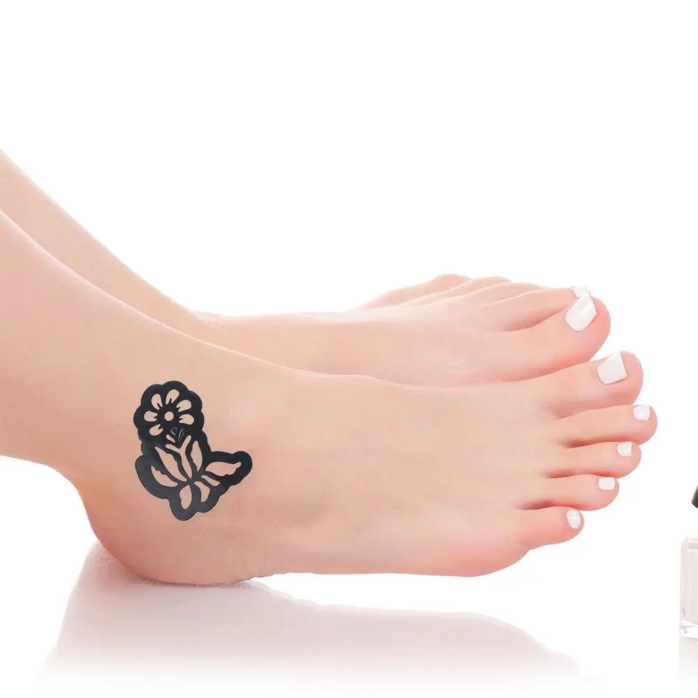 Women Beauty Body Art India Tattoo Stencils Reusable Tattoo Sticker Henna Template Tattoo Temporary Hand Art Stickers