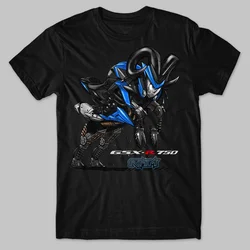 日本の半袖オートバイTシャツ,カジュアルなコットンウェア,クラシック,GSX-S, 750グラム