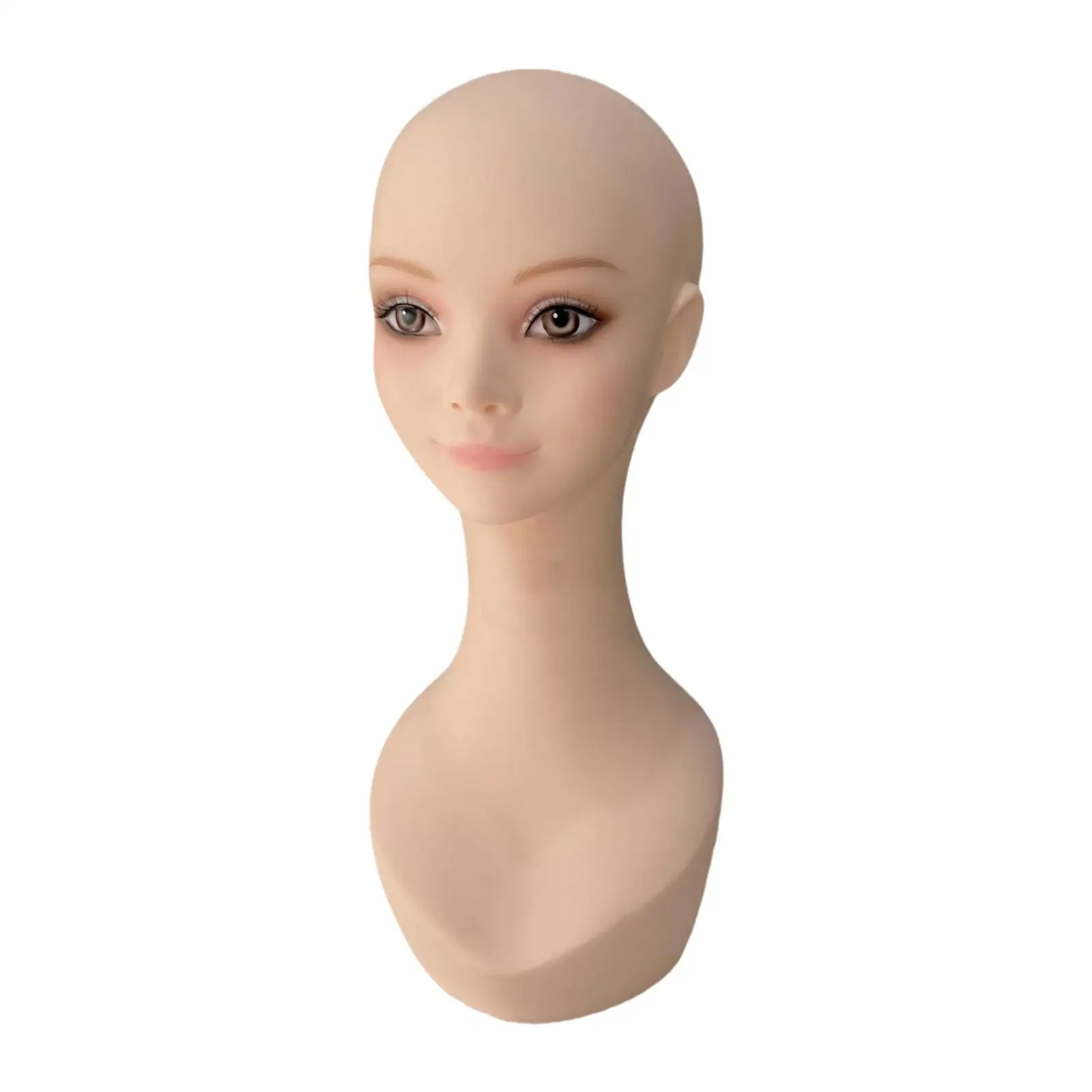 

Female Mannequin Head with Shoulder Wig Holder Beauty Accessories Displaying Manikin Wig Display Stand for Wig Making Home