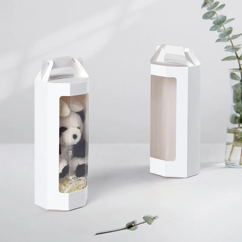 10/20 Stück achteckige Geschenkboxen mit klarem Fenster für Hochzeitsblumen, Geschenke, Süßigkeiten-Verpackungsbox, Geburtstag, Valentinstag, Partyzubehör – Detail 15