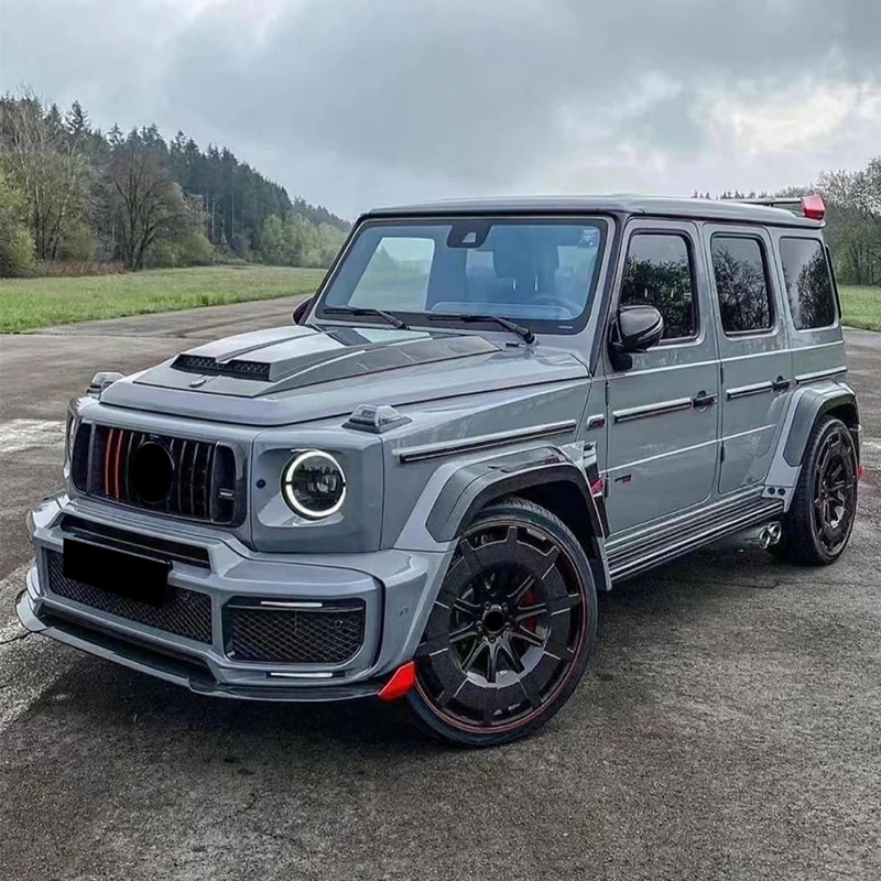 メルセデスGクラスW463 W464 G500 G63用G900ロケットドライカーボンファイバーボディキットリアディフューザーリップ