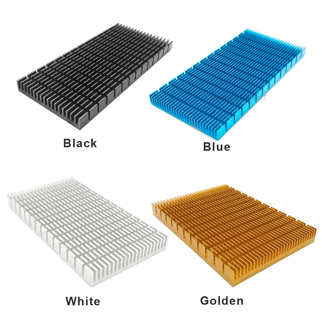 DIY Cooler Aluminum Radiator Grill Shape Radiator Radiator Chip for IC LED Power Transistor 40x40x30 ~ 100x101x20mm