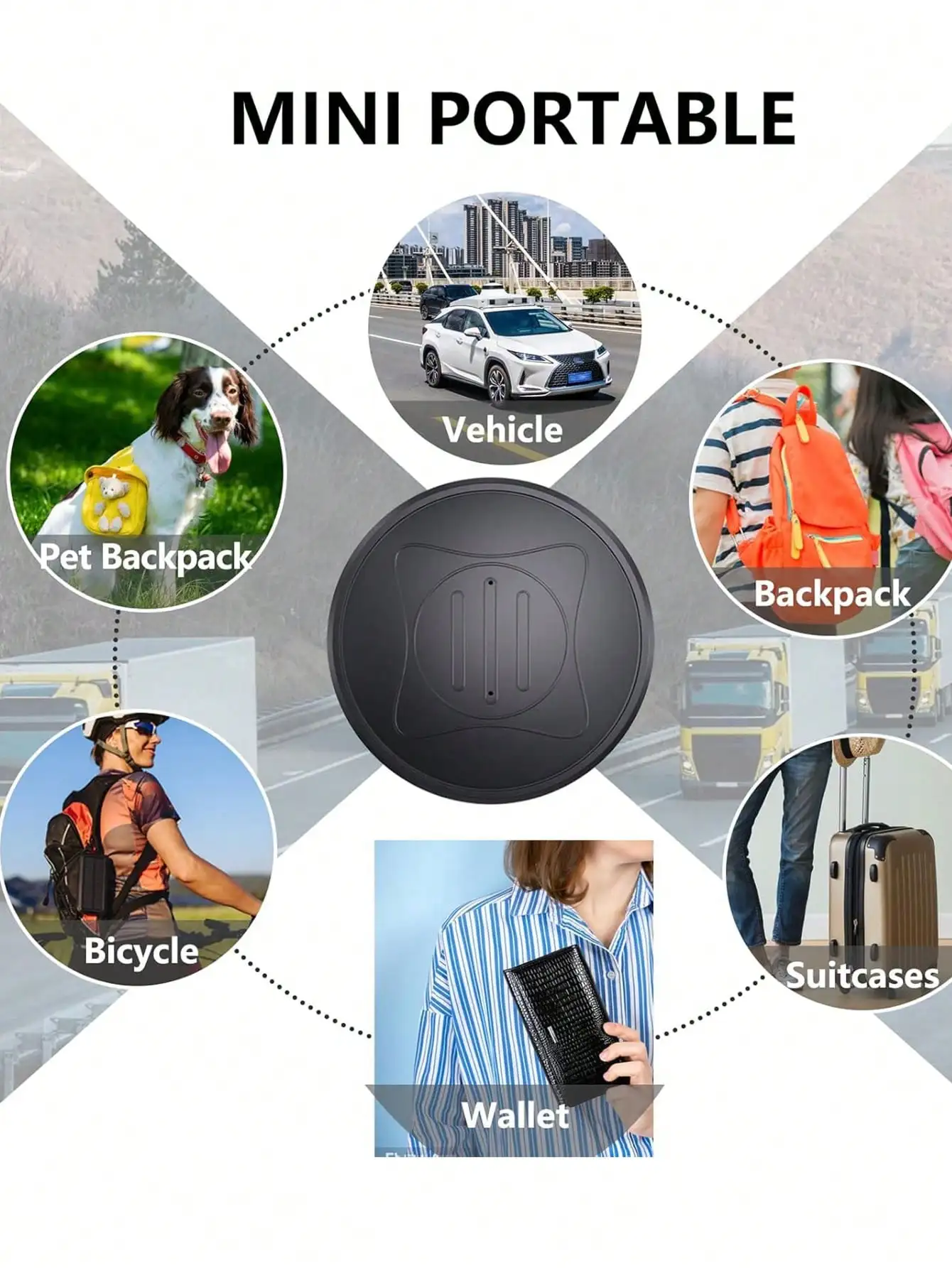 Mini Magnetic GPS Tracker 2G, Car Anti-Lost Anti-Theft Precise Locator