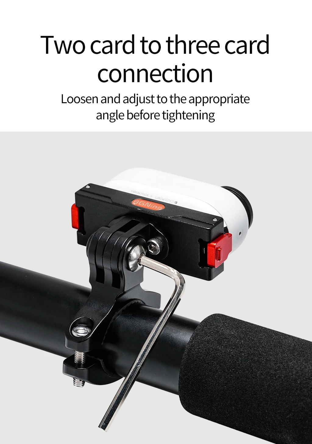 GO3 GO3S Magnetische Schnellwechselhalterung, verstellbare Aluminium-Lenkerhalterung für Insta360 Go 3/3S Fahrrad- und Motorradkamerahalter – Detail 18