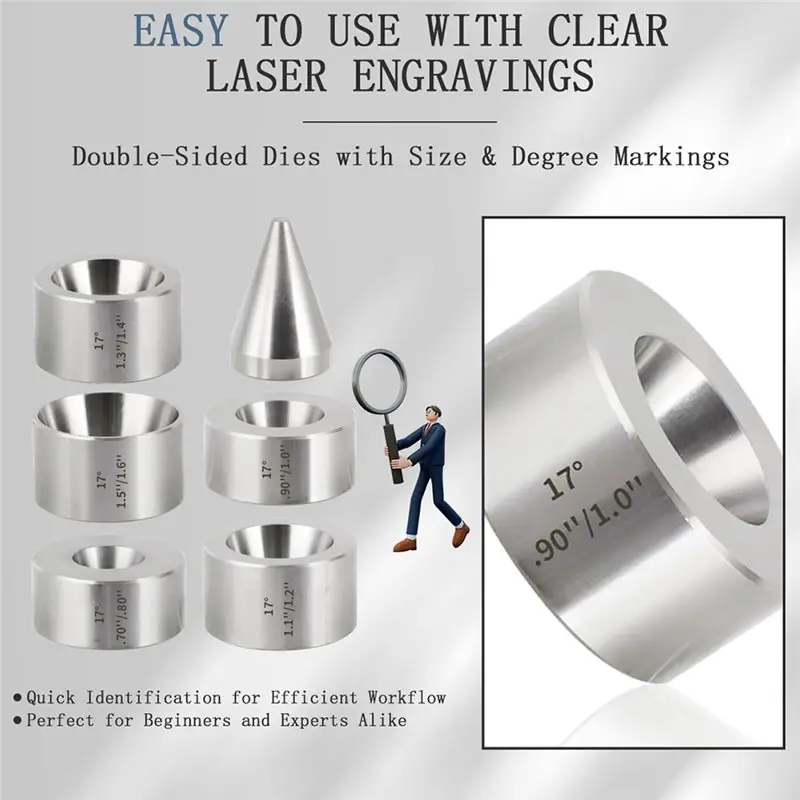 Guangluo Abun-five-piece Folding Reduction Die Set 17 Degree Stainless Steel Stabilizer Folding Cone Ring Maker Tool