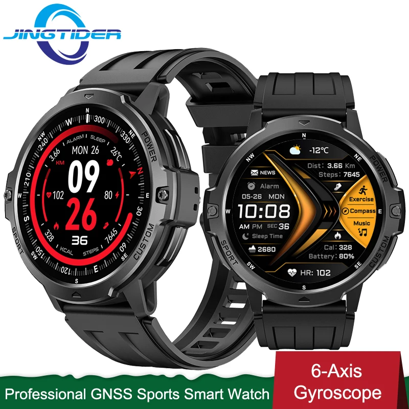 C31 Outdoor GPS Smart Watch 6 Axis Gyroscope 5 Satellite Positioning 3ATM Waterproof Swimming Compass Bluetooth Call Smartwatch