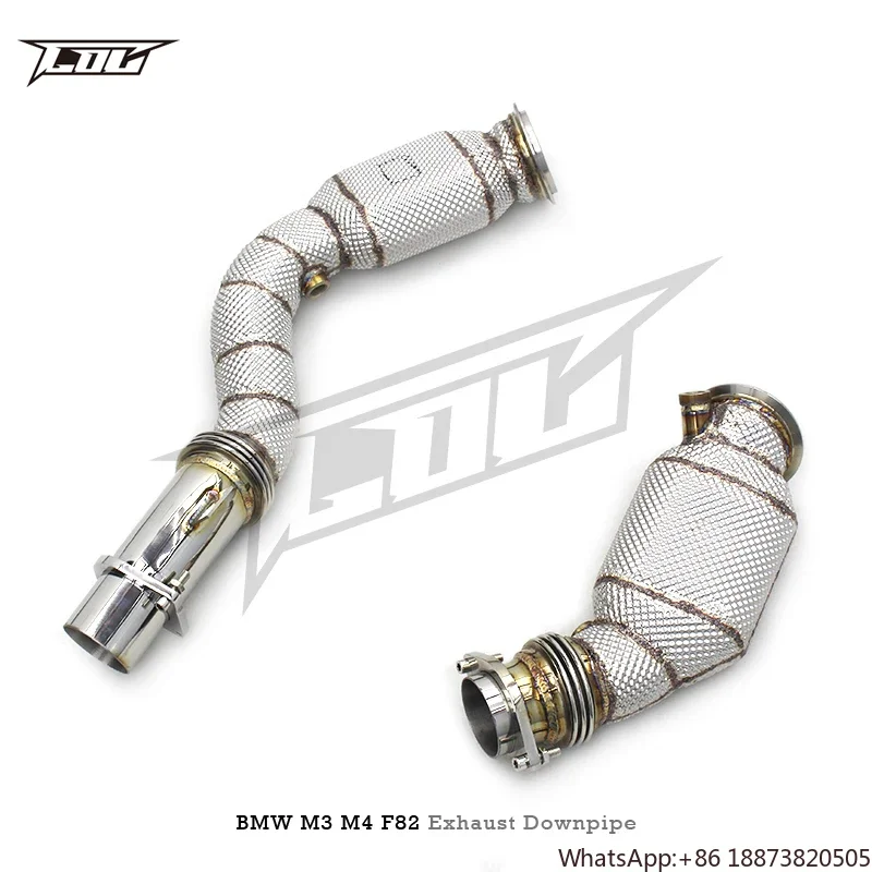 Exhaust downpipe For BMW M2C/M2 Competition M3 M4 F80 F82 F83 3.0 2013- High flow catted downpipe stainless steel Exhaust system