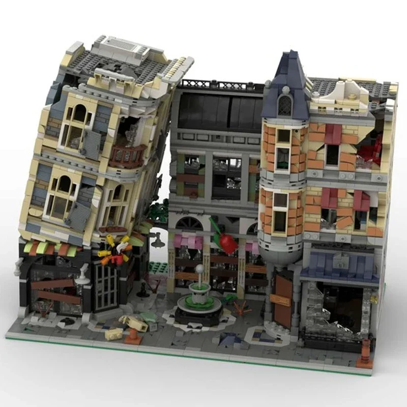 QWERT NEW 4648PCS Hot Selling Street View Apocalypse Version Assembly Square Model DIY Creative Ideas Toy Puzzle Gift