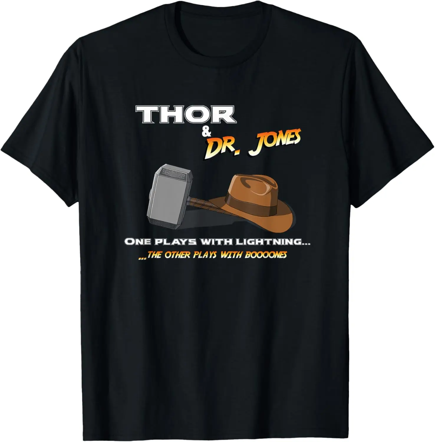 Thor & Dr Jones great songs geek sitcom Hilarious Lightning T-Shirt