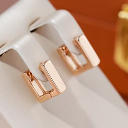 JULYDREAM Minimalist Hollow Square Geometric Thicker Hoop Earrings Gold Color Trendy Women Dangle Jewelry Girl Daily Accessories