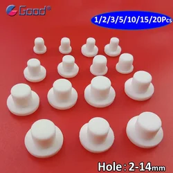 Food Grade Witte Siliconen Rubber Gat Pluggen Massieve Afdichting Stopper Stofdichte Plug 2Mm-14Mm