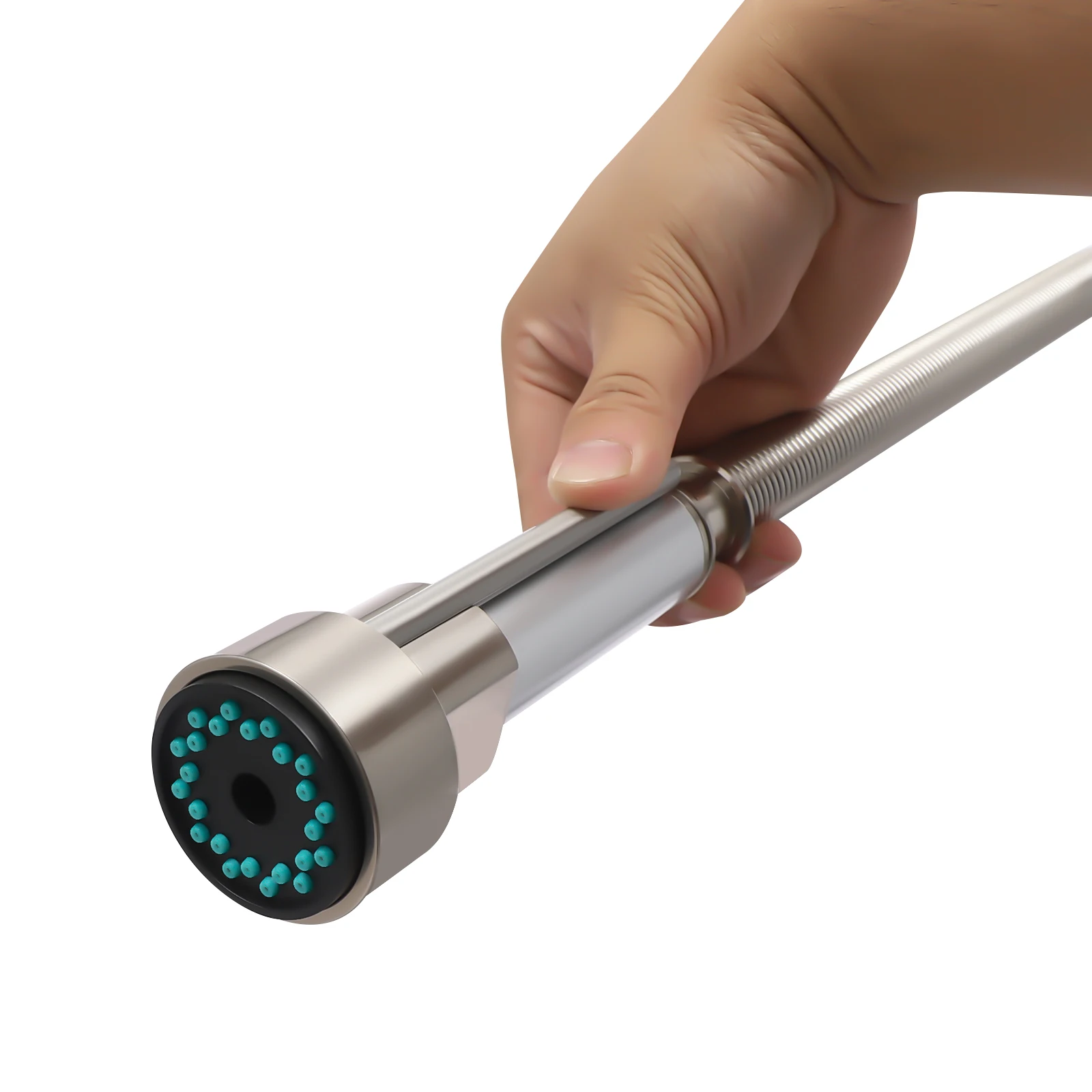 Pull Down Kitchen Faucet Single Handle Stainless Steel Faucets 360 Swivel Mixer Tap Dual Function Spray Head