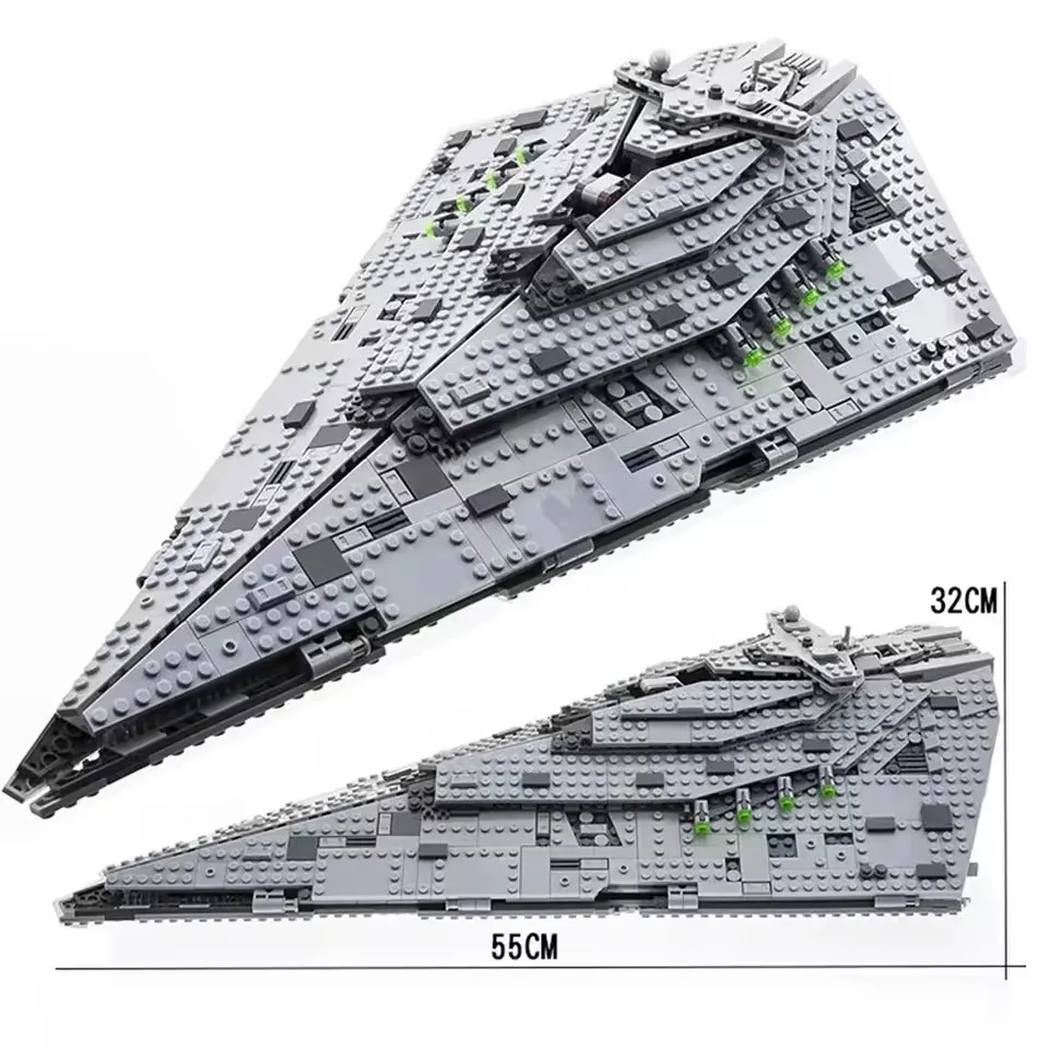 Destroyer MOC Bricks 75190 Constructor 1416PCS First Order Spaceship Model Building Blocks Toys for Boys Adults Christmas Gifts