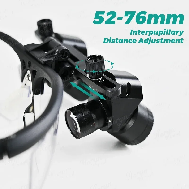 GG 4X 5X 6X Lab Surgerys Headlight 48 Angle Loupes with 5W LED Binocular Magnifier 300-600mm Interpupillary Distance Adjustable
