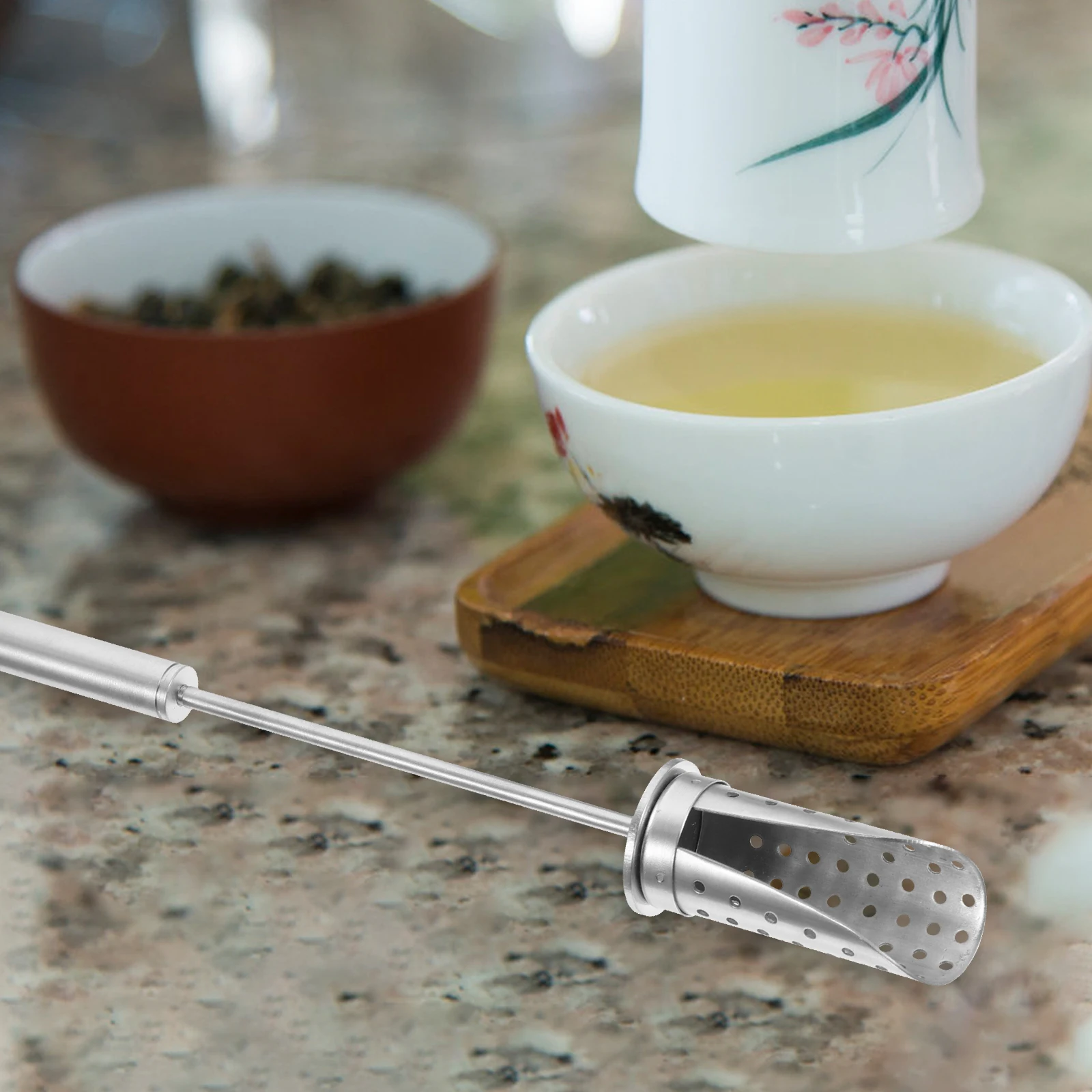 

Stainless Steel Tea Infuser Strainer Reusable Kitchen Tool Holder Tube Loose Tea Filter Practical Gift