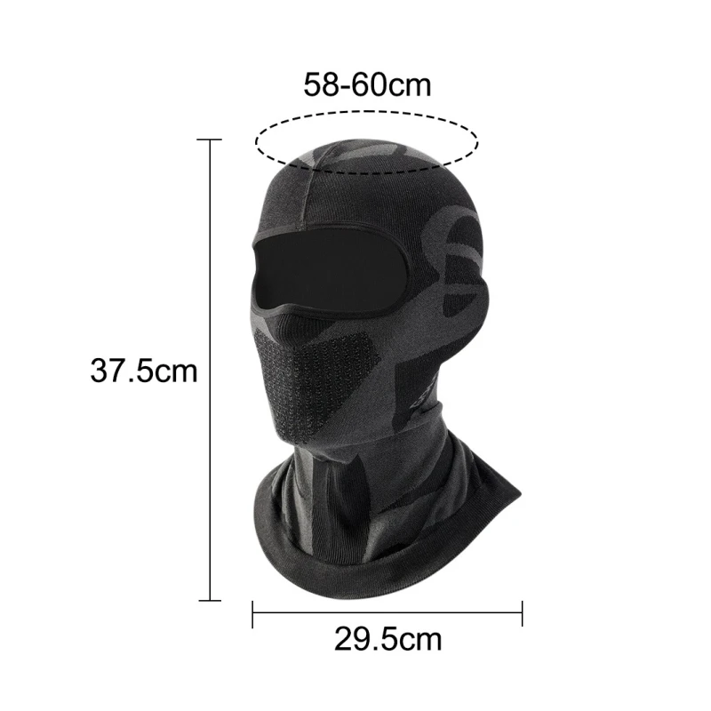 Ski headgear Full Face Headwear Cycling Face Masks Windproof Breathable Soft Warm Head Cover Elastic Sun protection