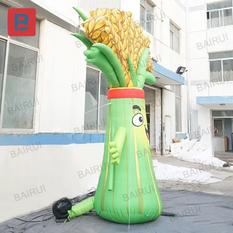 

Giant 3m inflatable paddy farmer food rice green vegetable food safety promotion conference prop cartoon man