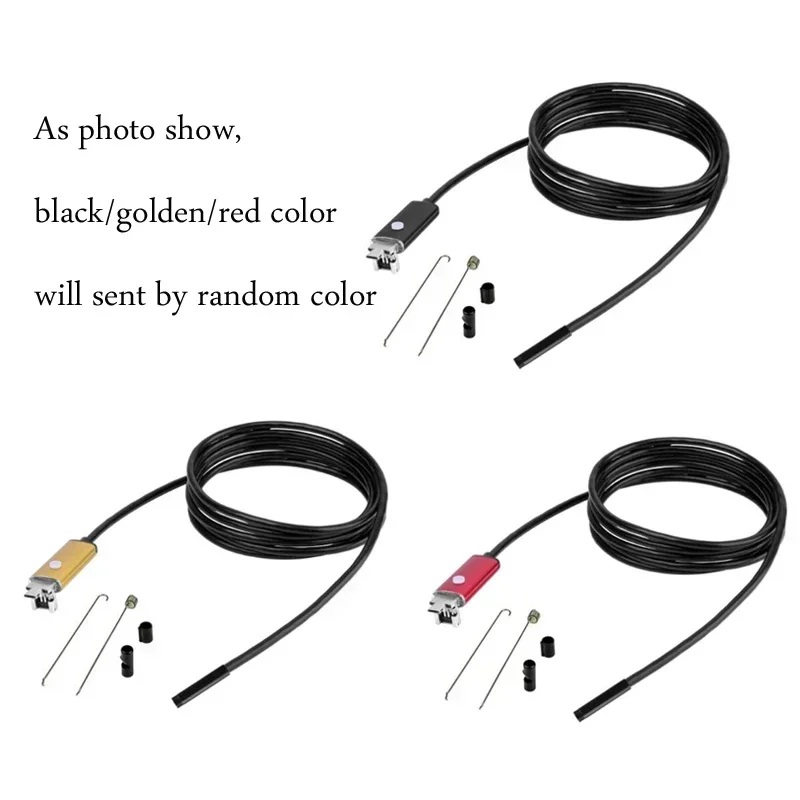 Mini Endoscope Camera 7mm 2 in 1 Micro USB Camera for Android Phone PC IP67 Waterproof Flexible Soft Inspection Camera Borescope